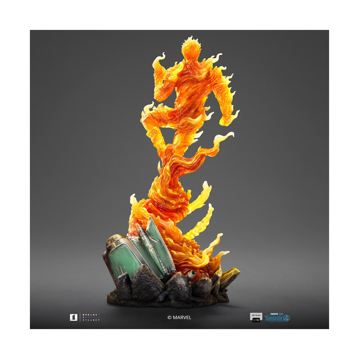 Iron Studios - Marvel Fantastic 4 - Torcia Umana Johnny Storm Scala Arte 1/10