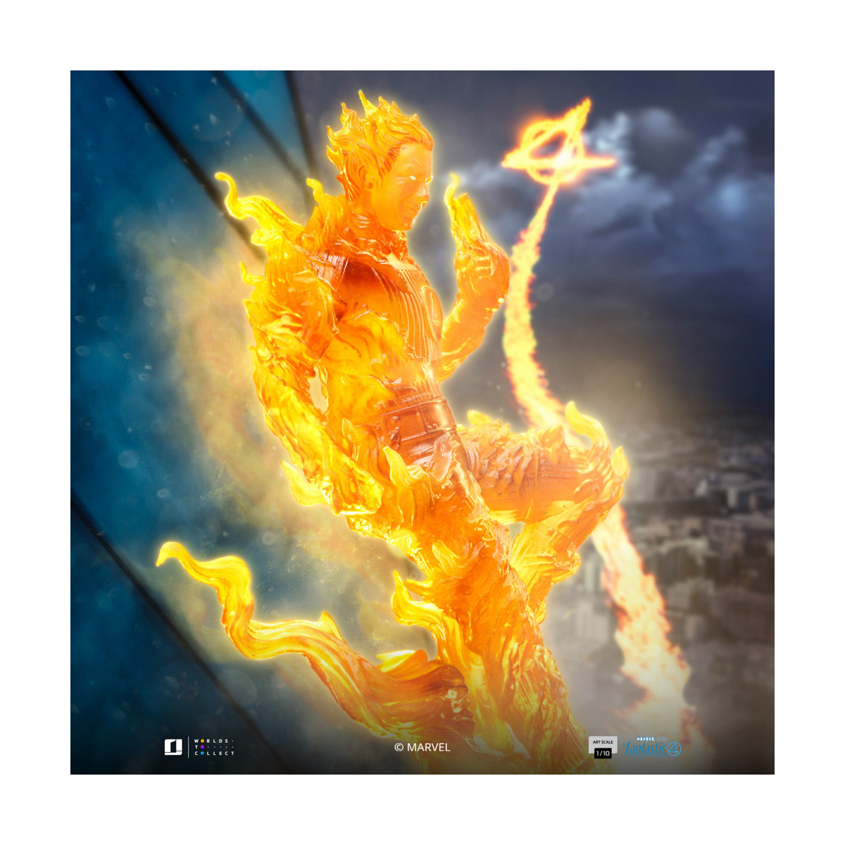Iron Studios - Marvel Fantastic 4 - Torcia Umana Johnny Storm Scala Arte 1/10