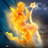 Iron Studios - Marvel Fantastic 4 - Torcia Umana Johnny Storm Scala Arte 1/10