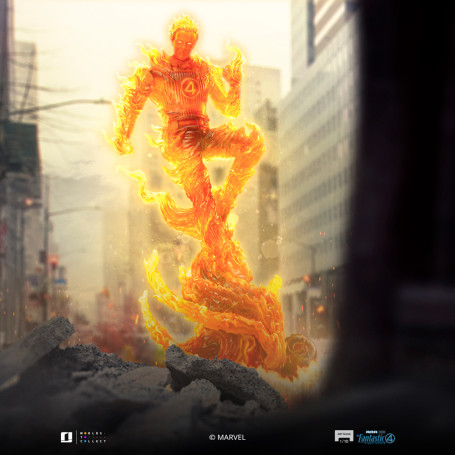 Iron Studios - Marvel Fantastic 4 - Torcia Umana Johnny Storm Scala Arte 1/10