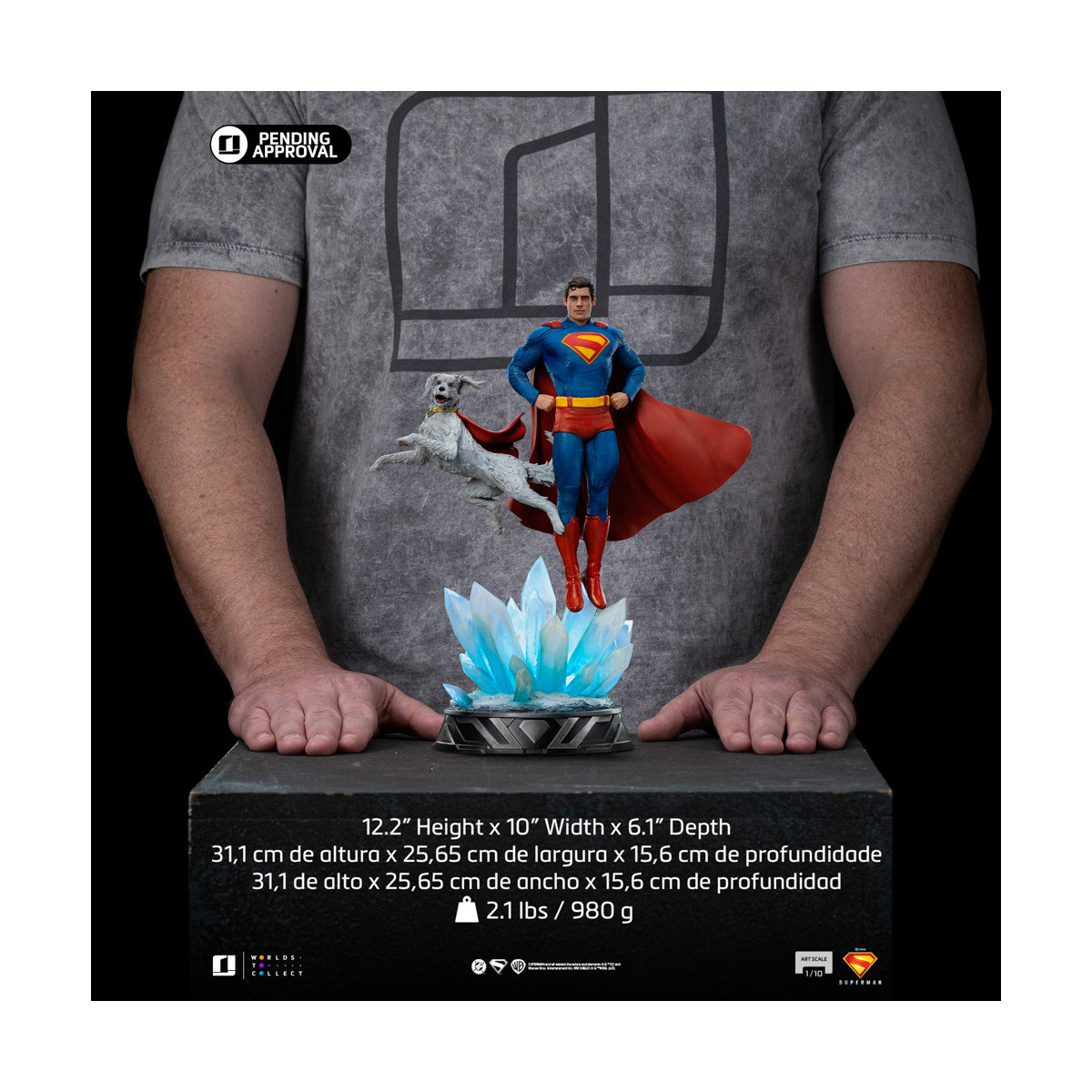 Iron Studios - DCU Superman - Superman e Krypto Art Scale Art Scale 1/10