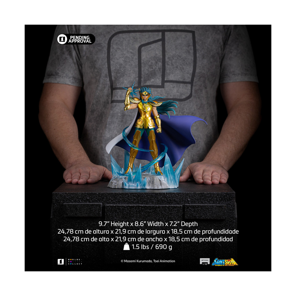 Iron Studios - Saint Seiya - Aquarius Camus Deluxe Art Scale 1/10 - Cavalieri dello Zodiaco
