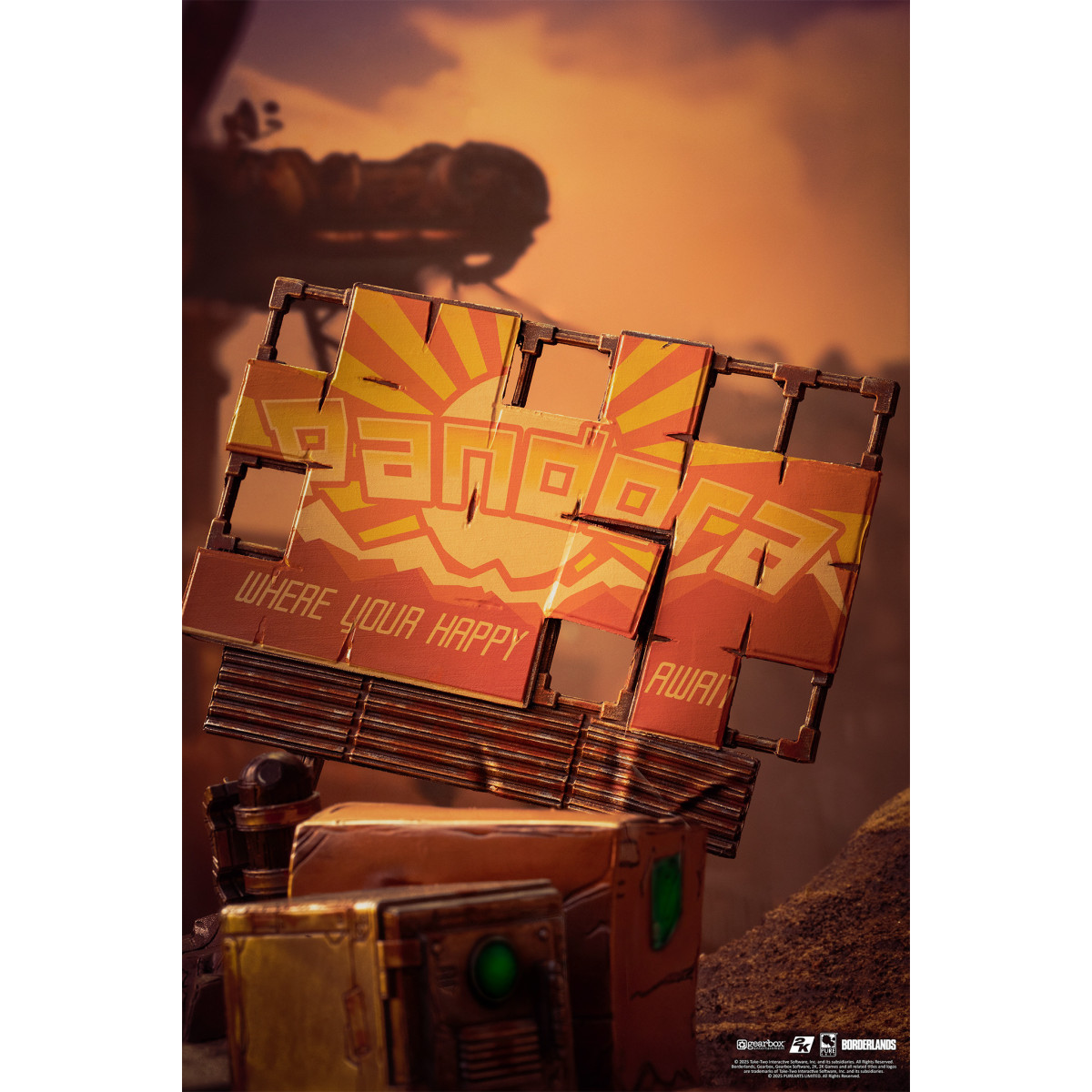 Pure Arts - Borderlands Psycho Bandit e Claptrap Diorama 1/6