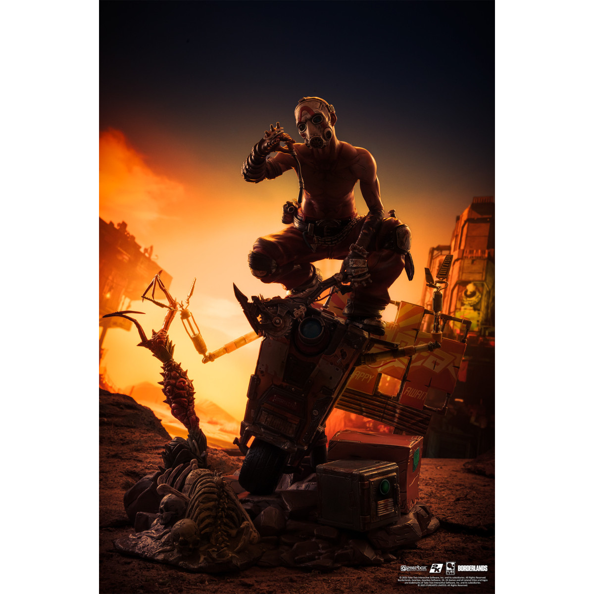 Pure Arts - Borderlands Psycho Bandit e Claptrap Diorama 1/6
