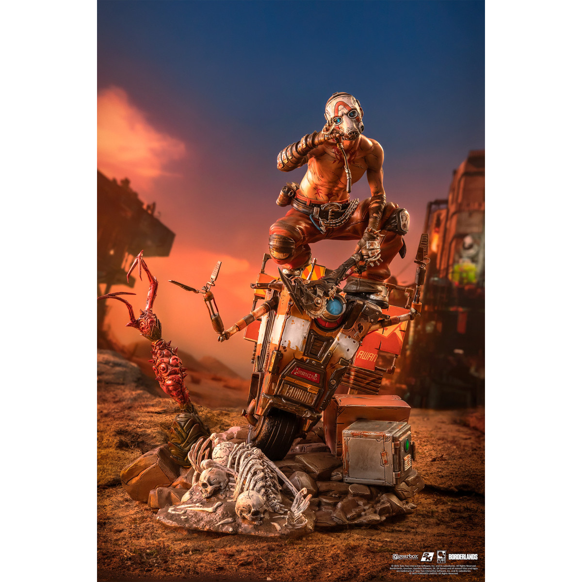 Pure Arts - Borderlands Psycho Bandit e Claptrap Diorama 1/6