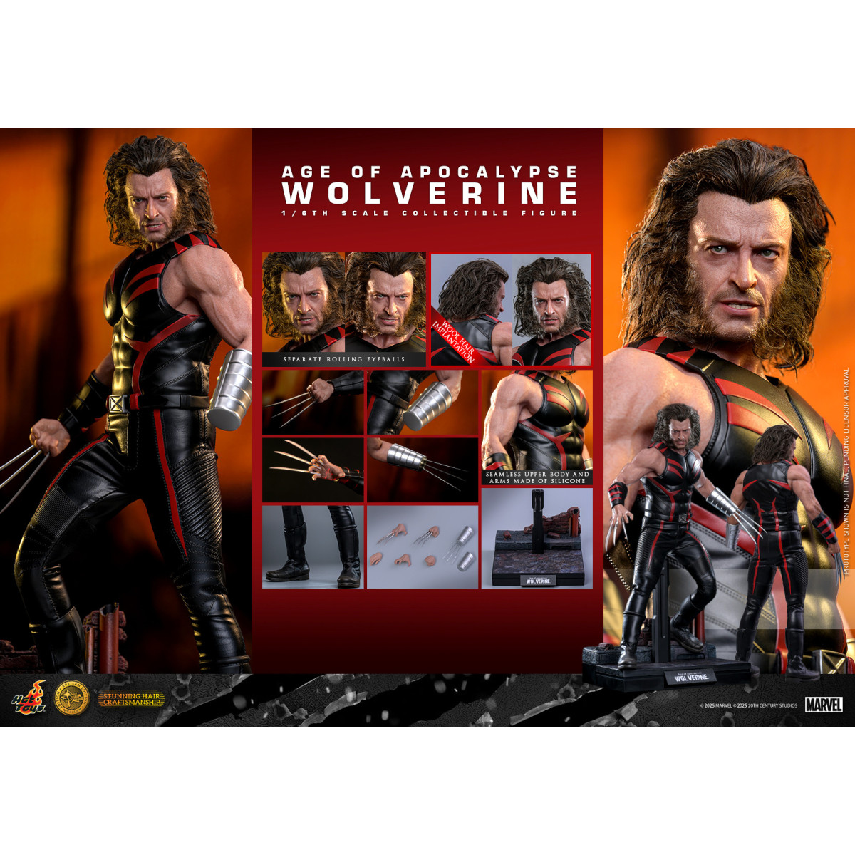 Hot Toys Marvel Deadpool & Wolverine - Wolverine Age of Apocalypse Edizione Artigianale MMS 1/6