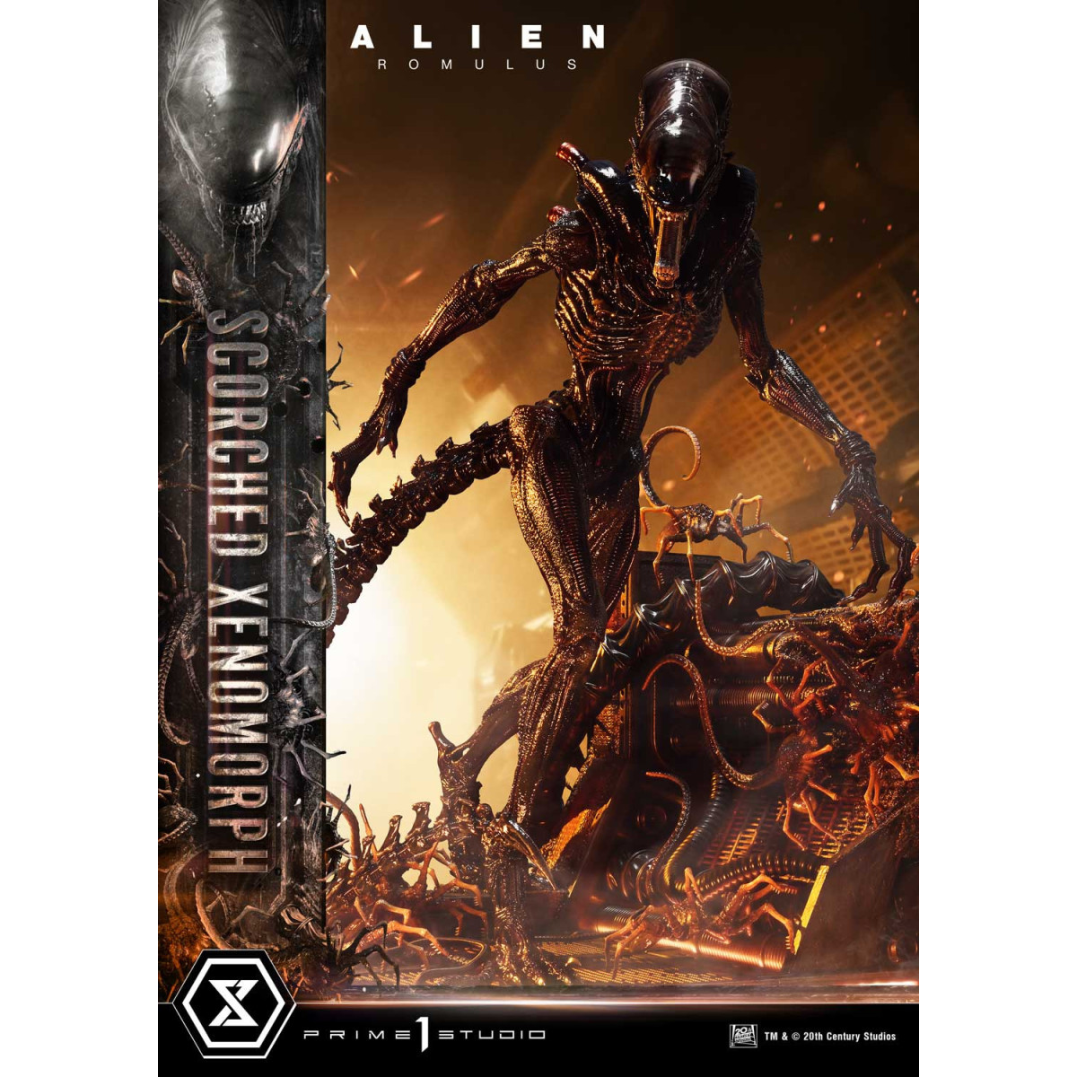 Prime 1 Studio - Scorched Xenomorph DX Bonus Version 1/3 - Alien: Museo Romulus Masterline XL