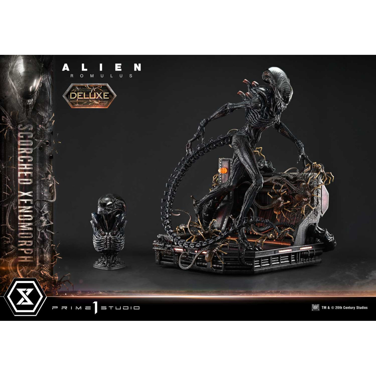 Prime 1 Studio - Scorched Xenomorph DX Bonus Version 1/3 - Alien: Museo Romulus Masterline XL