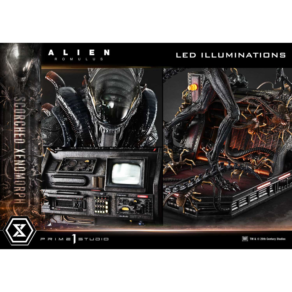Prime 1 Studio - Scorched Xenomorph DX Bonus Version 1/3 - Alien: Museo Romulus Masterline XL