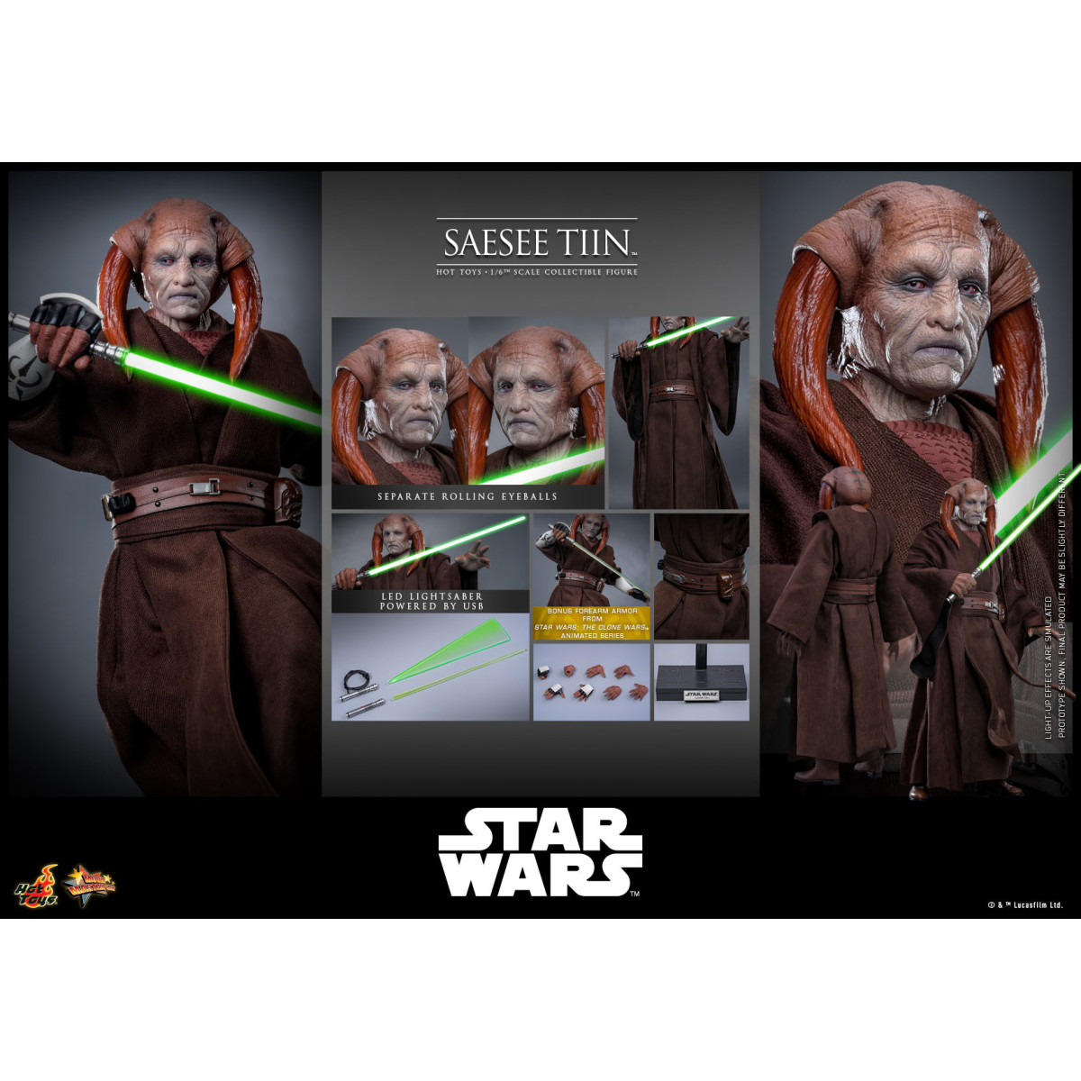 Hot Toys Star Wars - Saesee Tiin MMS1/6 - La vendetta dei Sith