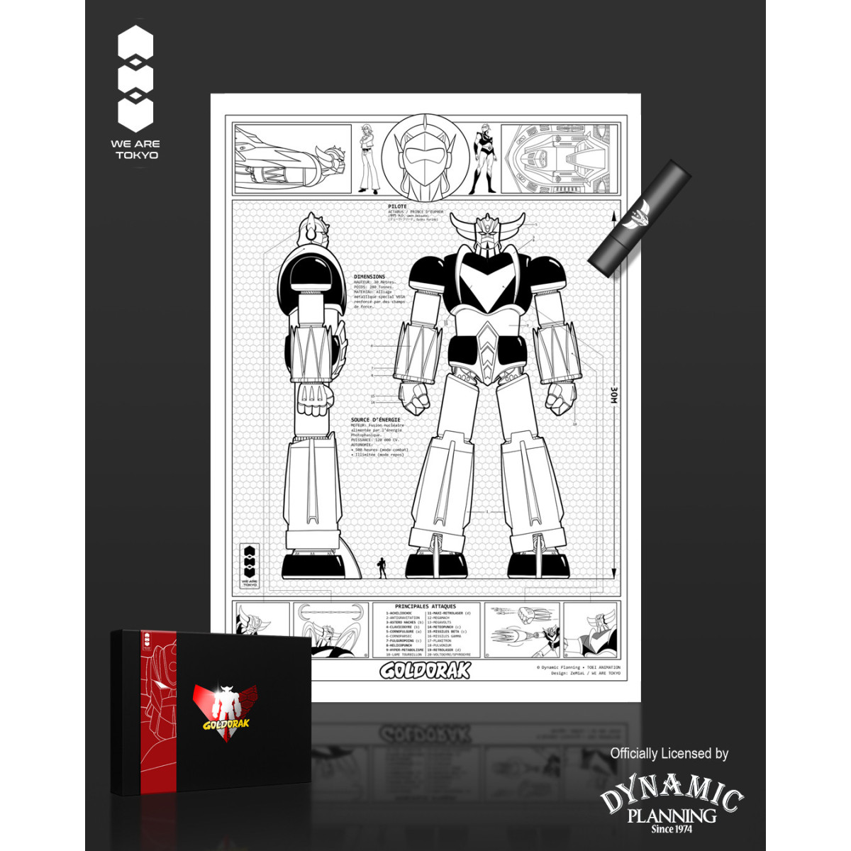 Takara Tomy Peluche MOCCHI GOLDORAK - 50° ANNIVERSARIO - Ufo Robot Grendizer
