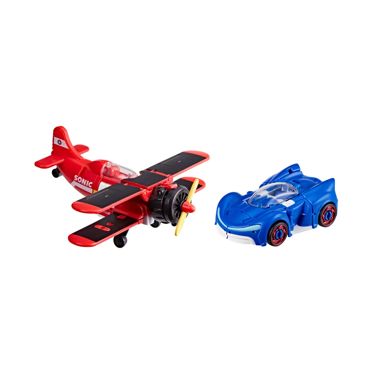 Hasbro - Transformers Collaborativi Sonic the Hedgehog x Transformers - Coda d'ala e Booster blu