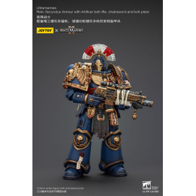 JoyToy - Space Marines II - Armatura Ultramarines Relic Secundus con Artificer Bolt Rifle Chainsword e Bolt Pistol 1/18