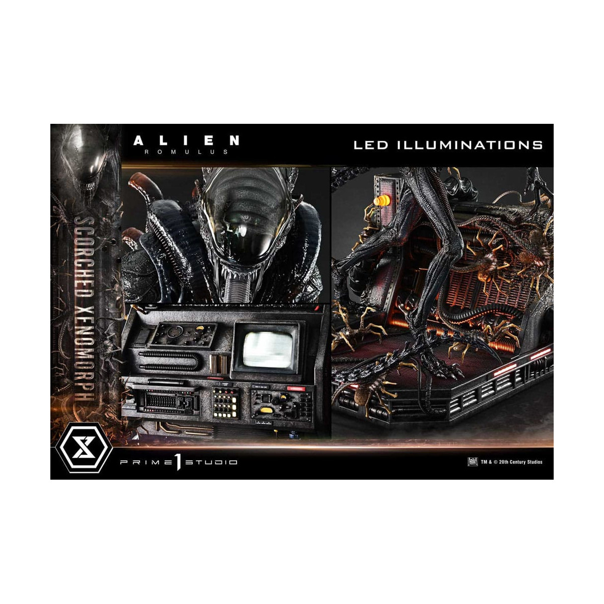 Prime 1 Studio - Xenomorfo bruciato versione Deluxe 1/3 - Alien: Museo Romulus Masterline XL