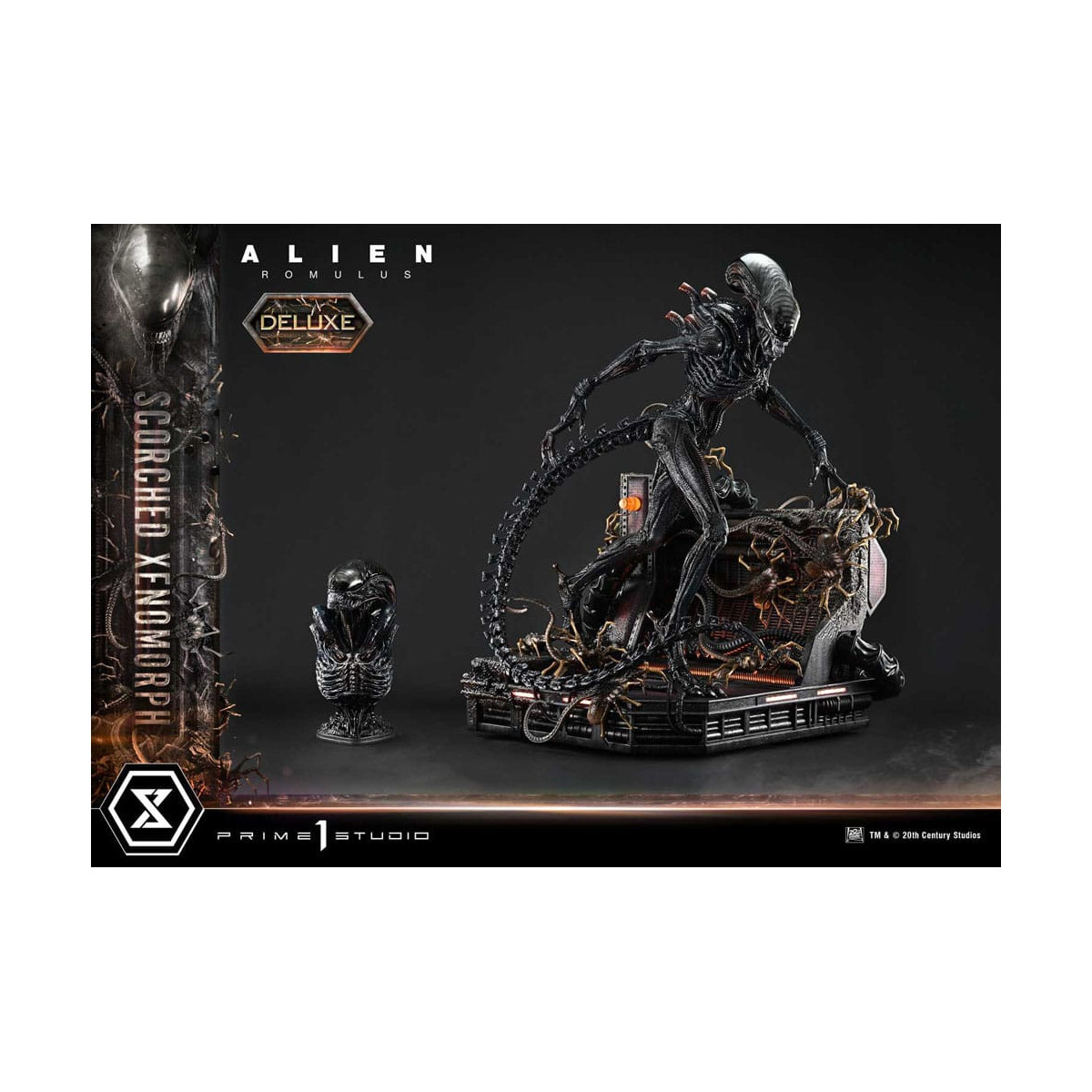 Prime 1 Studio - Xenomorfo bruciato versione Deluxe 1/3 - Alien: Museo Romulus Masterline XL