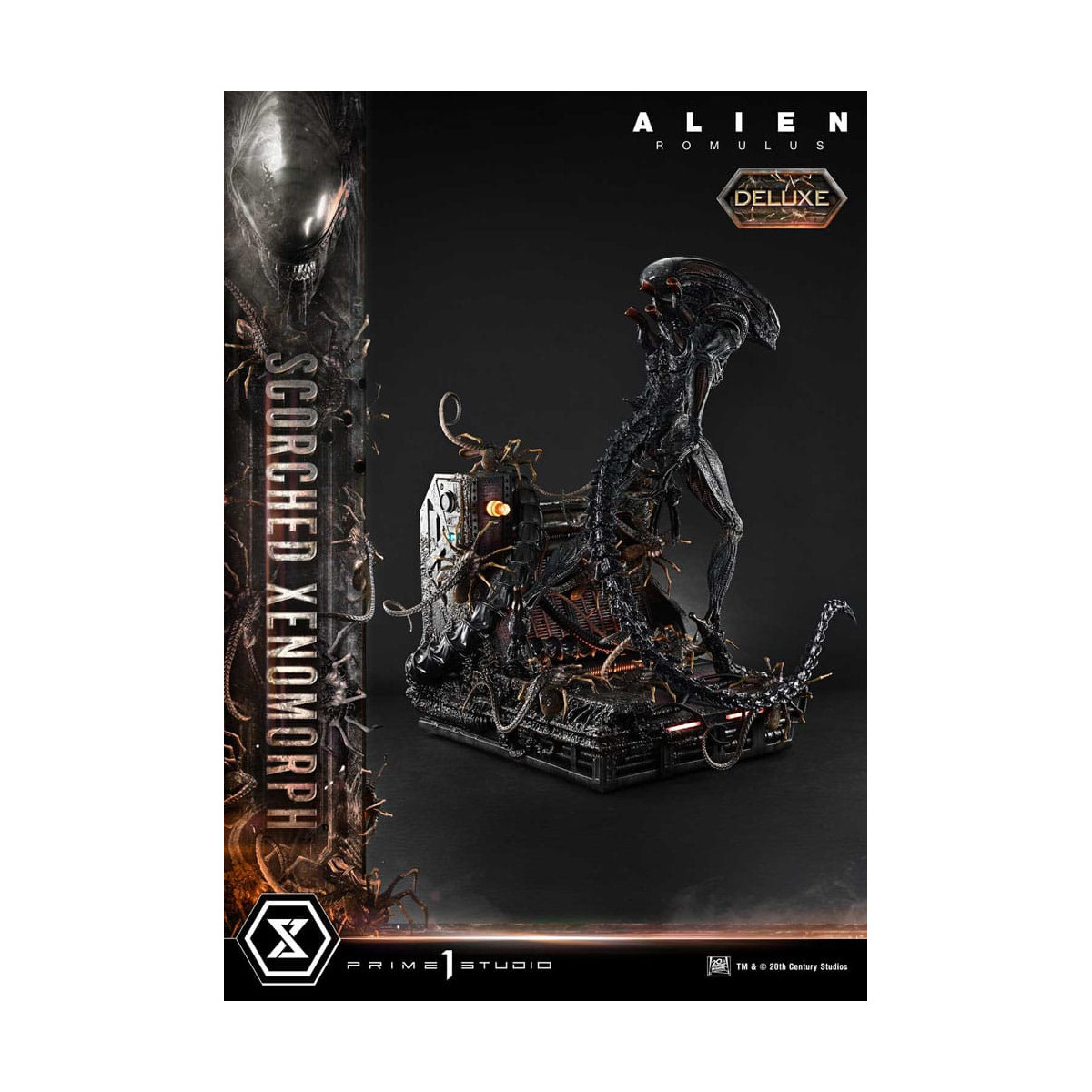 Prime 1 Studio - Xenomorfo bruciato versione Deluxe 1/3 - Alien: Museo Romulus Masterline XL