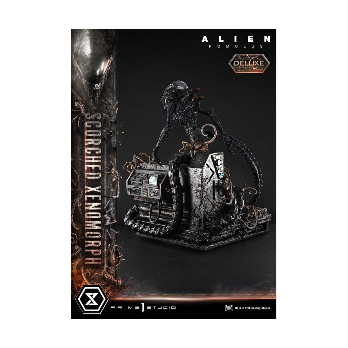 Prime 1 Studio - Xenomorfo bruciato versione Deluxe 1/3 - Alien: Museo Romulus Masterline XL