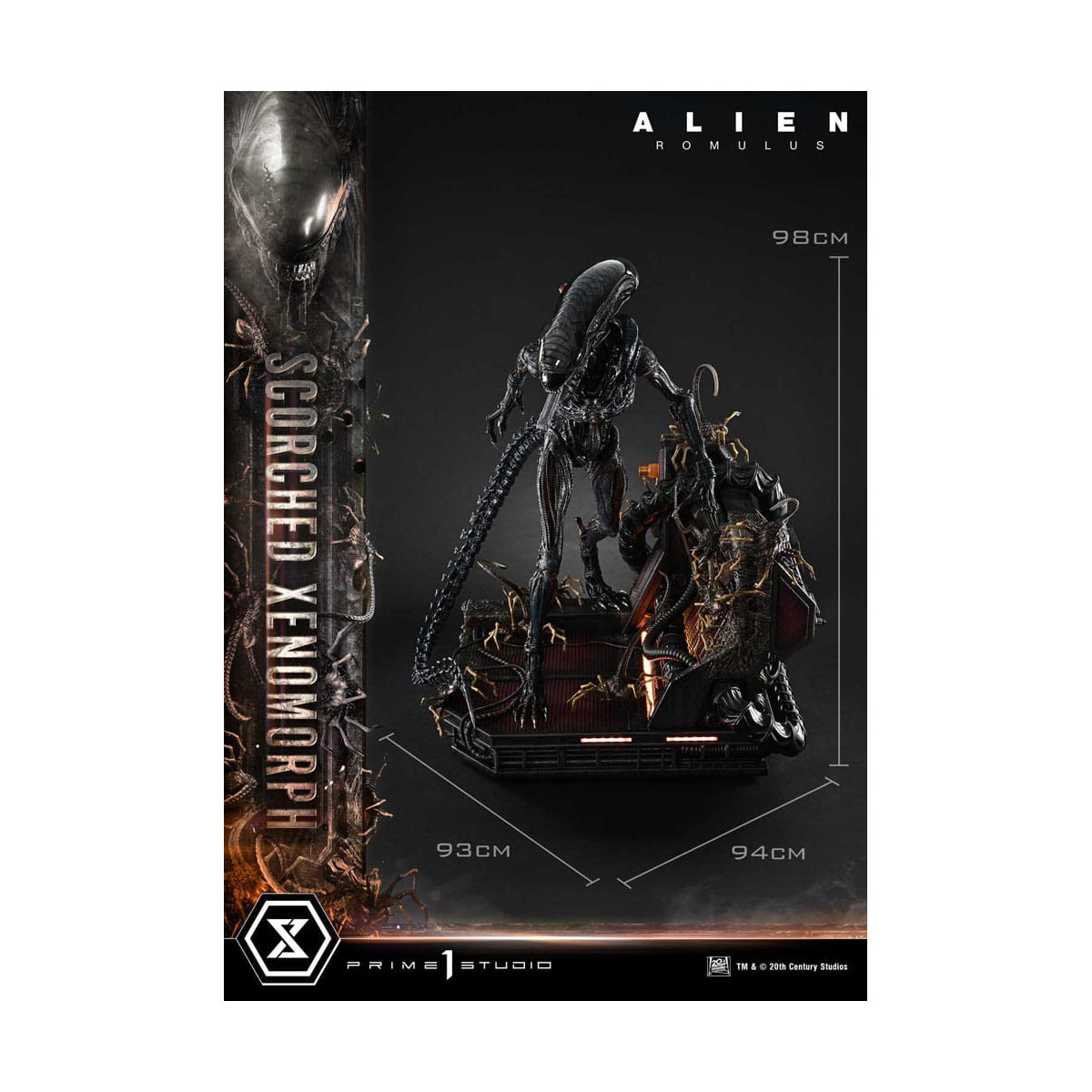 Prime 1 Studio - Xenomorfo bruciato versione Deluxe 1/3 - Alien: Museo Romulus Masterline XL