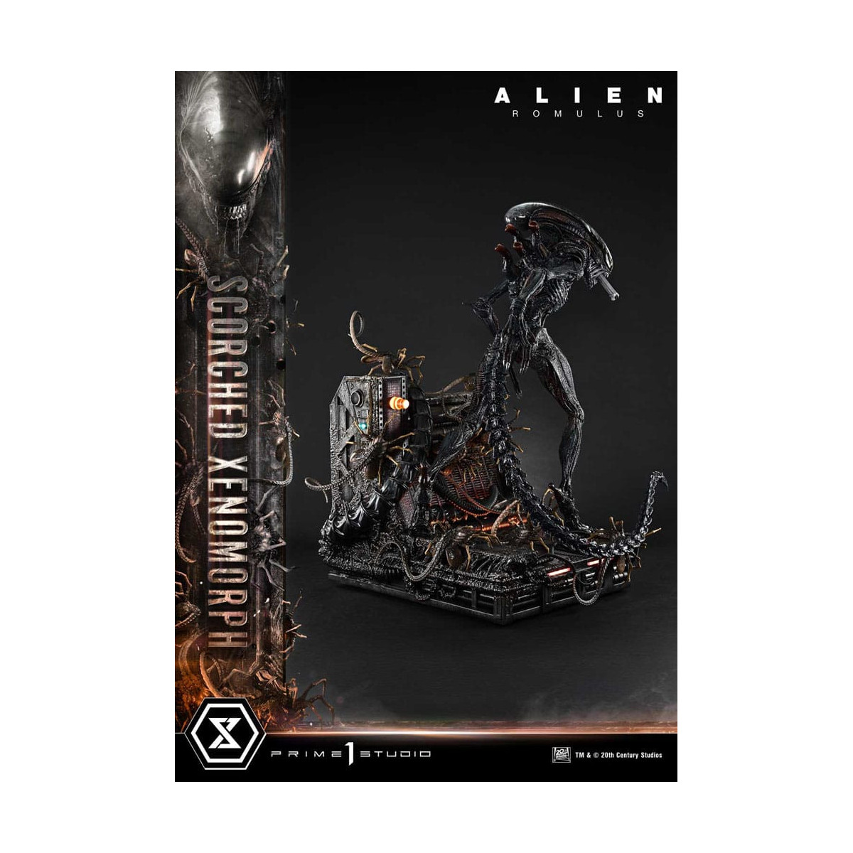 Prime 1 Studio - Xenomorfo bruciato versione Deluxe 1/3 - Alien: Museo Romulus Masterline XL