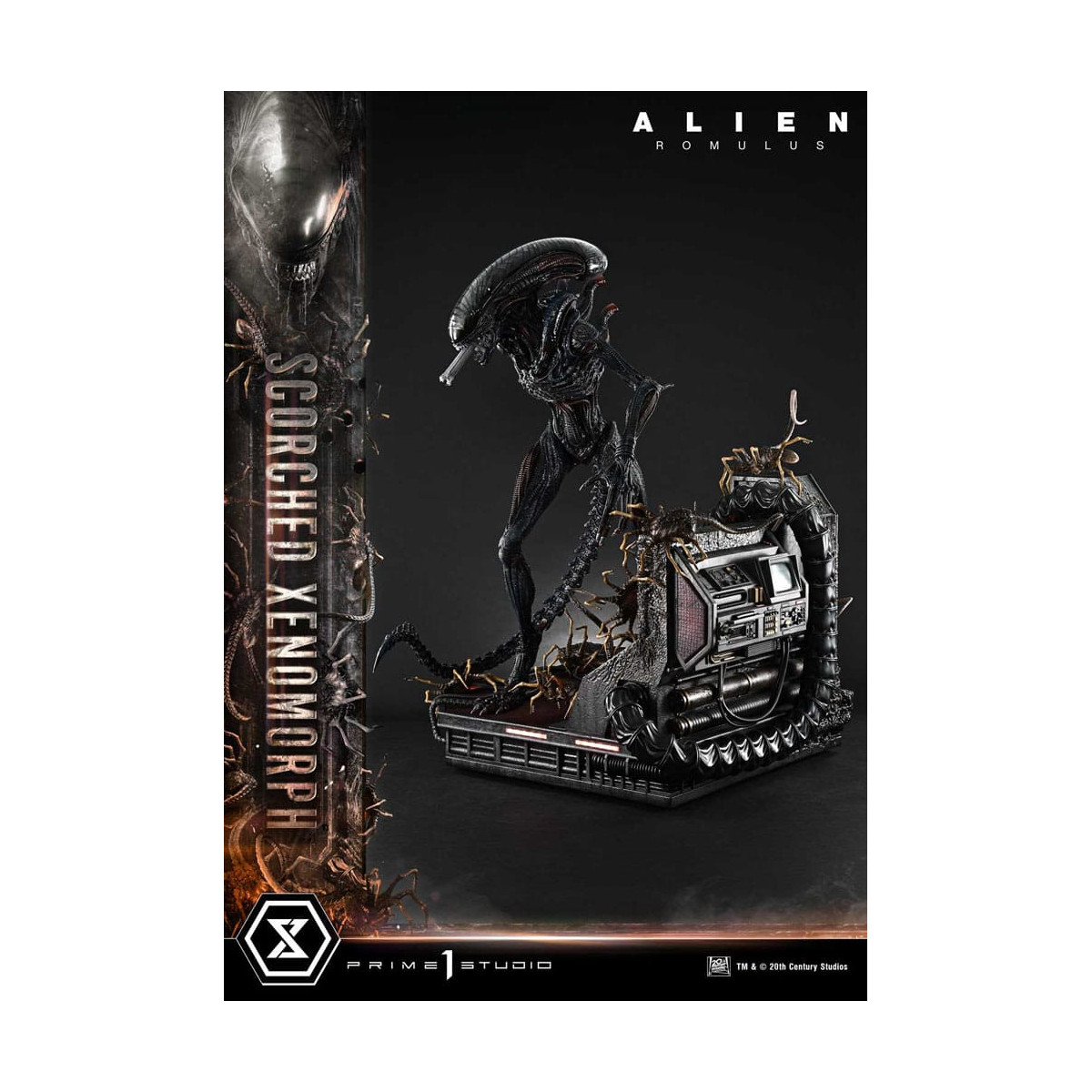 Prime 1 Studio - Xenomorfo bruciato versione Deluxe 1/3 - Alien: Museo Romulus Masterline XL