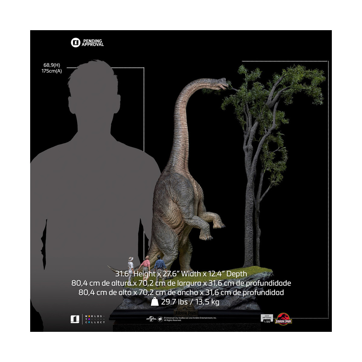 Iron Studios - Jurassic Park - Benvenuti a Jurassic Park Demi Art Scala 1/20 Edizione Speciale