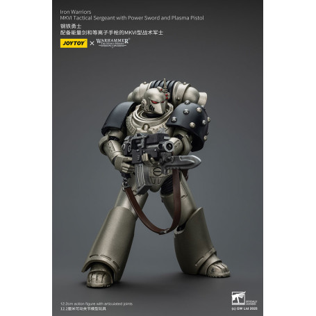 Joytoy - Warhammer - Sergente tattico Iron Warriors MKVI con spada elettrica e pistola al plasma