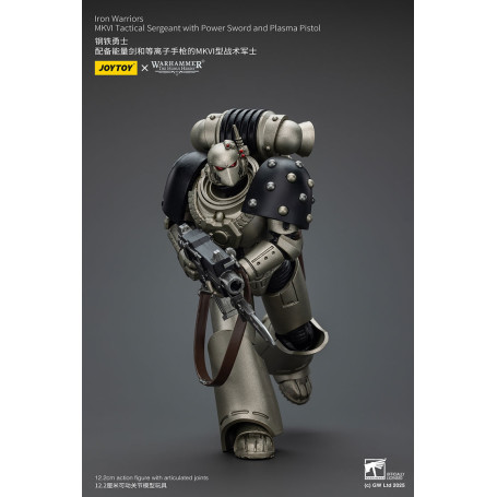 Joytoy - Warhammer - Sergente tattico Iron Warriors MKVI con spada elettrica e pistola al plasma