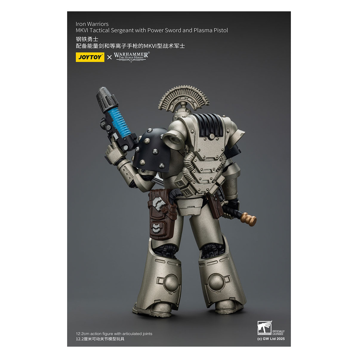 Joytoy - Warhammer - Sergente tattico Iron Warriors MKVI con spada elettrica e pistola al plasma