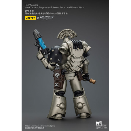 Joytoy - Warhammer - Sergente tattico Iron Warriors MKVI con spada elettrica e pistola al plasma