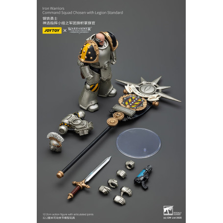 Joytoy - Warhammer - Squadra di comando dei Guerrieri di Ferro scelti con lo standard della Legione