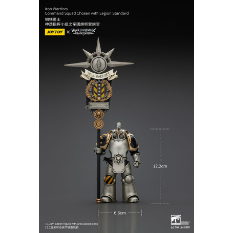 Joytoy - Warhammer - Squadra di comando dei Guerrieri di Ferro scelti con lo standard della Legione