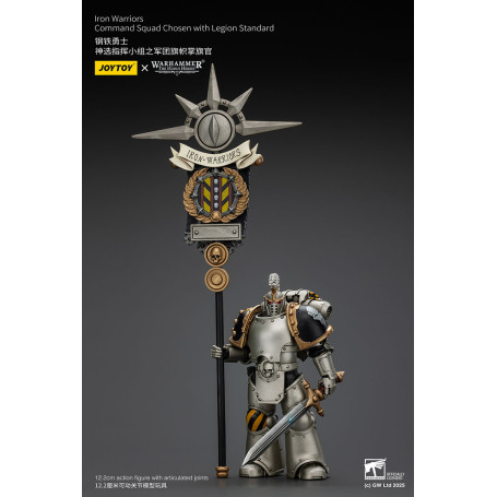 Joytoy - Warhammer - Squadra di comando dei Guerrieri di Ferro scelti con lo standard della Legione
