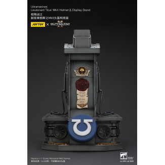 JoyToy - Space Marines II - Ultramarines Elmetto MkX del tenente Titus - espositore-11