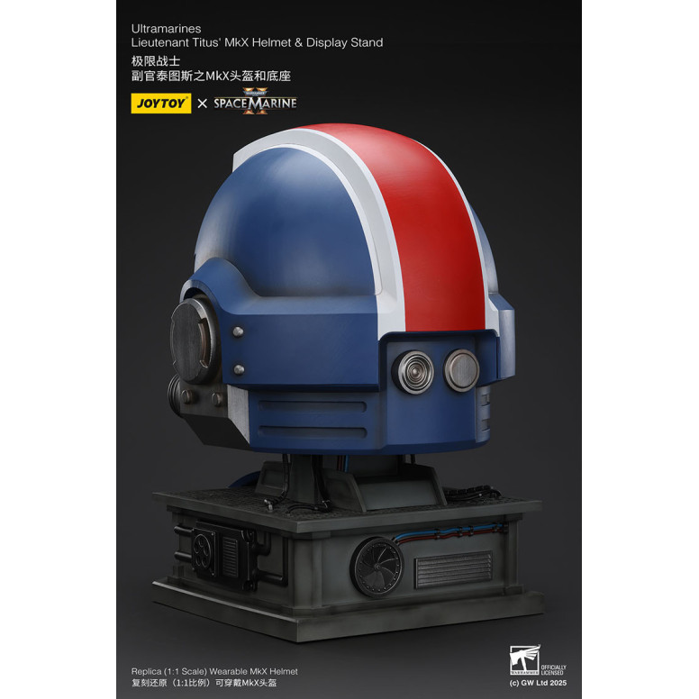 JoyToy - Space Marines II - Ultramarines Elmetto MkX del tenente Titus - espositore-11