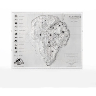 ECC Elite Creature Collectibles - Jurassic Park Mappa topografica di Isla Nublar