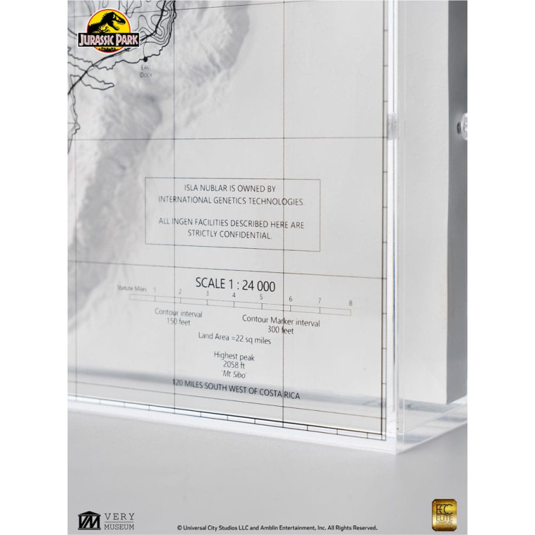 ECC Elite Creature Collectibles - Jurassic Park Mappa topografica di Isla Nublar
