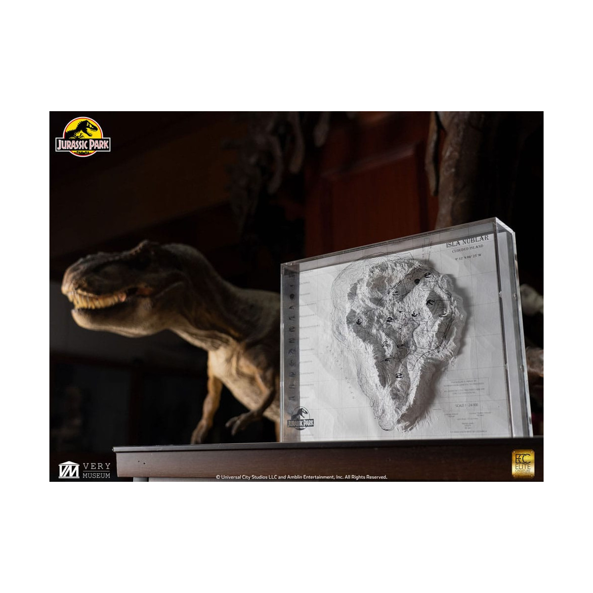 ECC Elite Creature Collectibles - Jurassic Park Mappa topografica di Isla Nublar