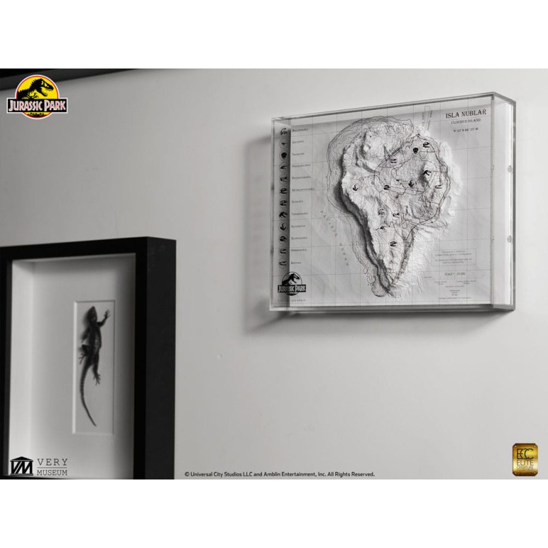 ECC Elite Creature Collectibles - Jurassic Park Mappa topografica di Isla Nublar