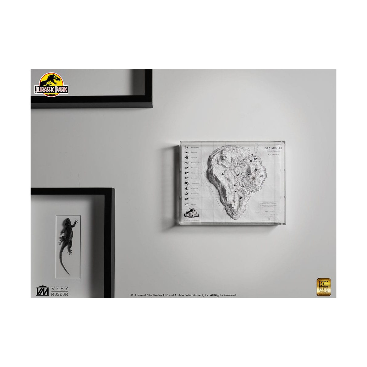 ECC Elite Creature Collectibles - Jurassic Park Mappa topografica di Isla Nublar
