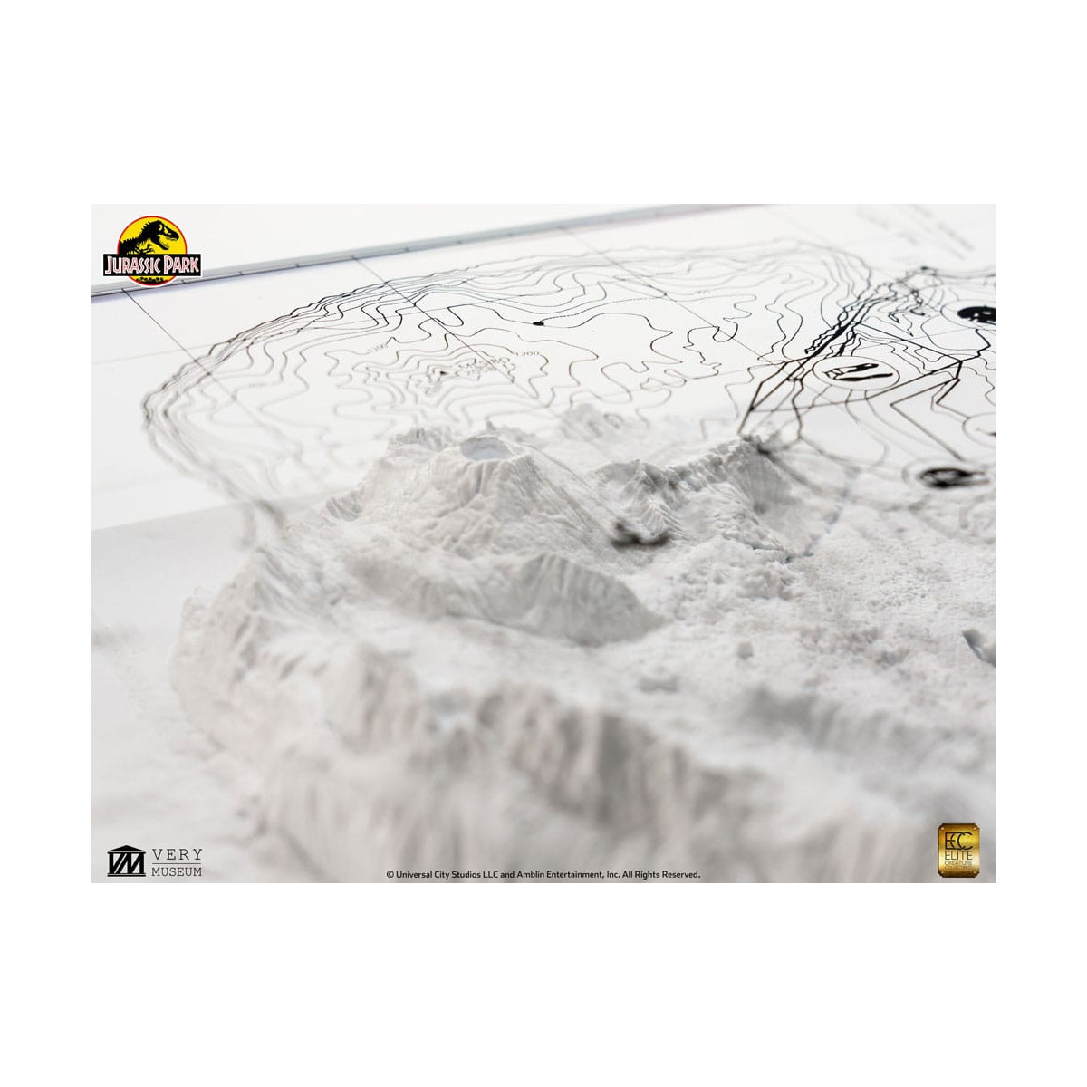 ECC Elite Creature Collectibles - Jurassic Park Mappa topografica di Isla Nublar