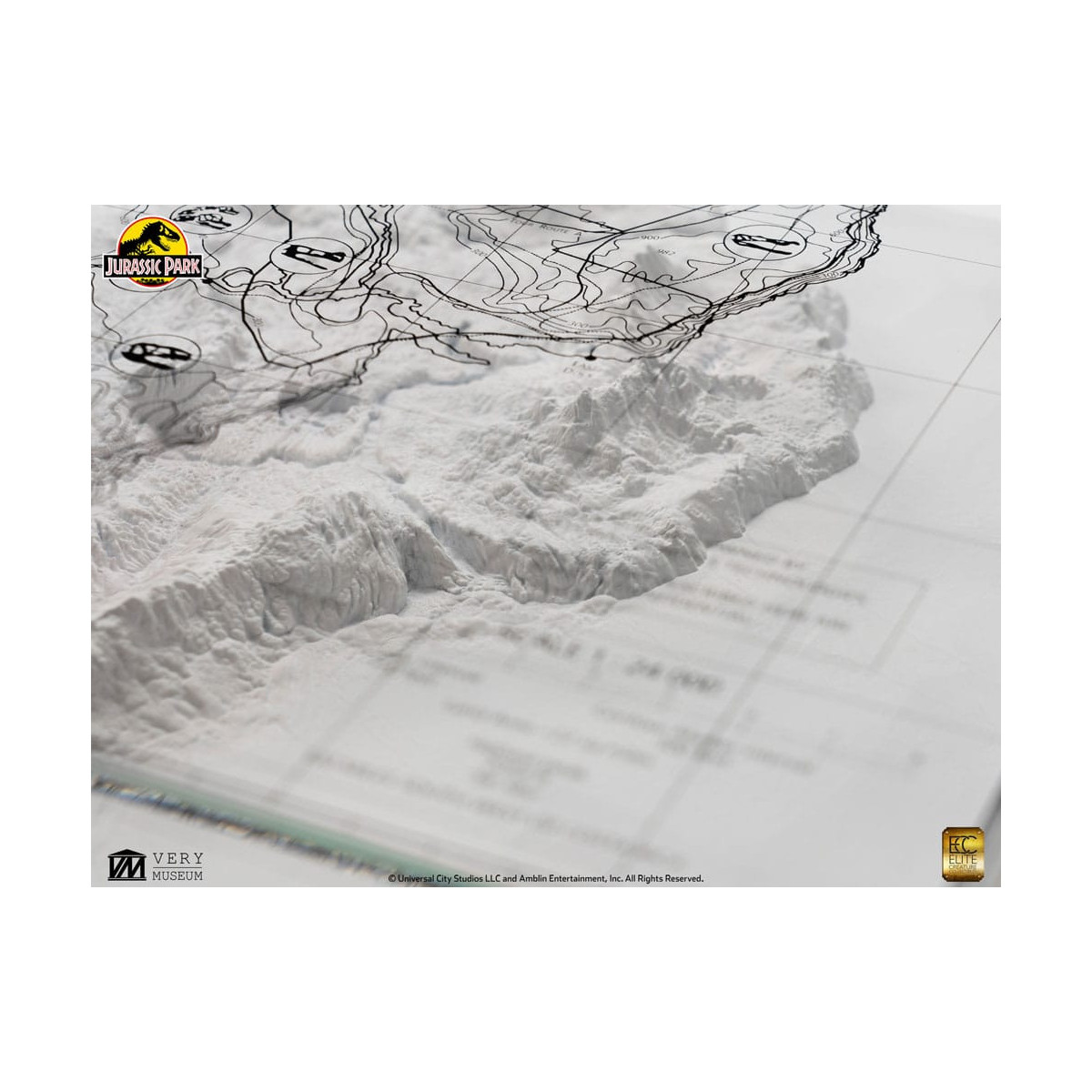 ECC Elite Creature Collectibles - Jurassic Park Mappa topografica di Isla Nublar