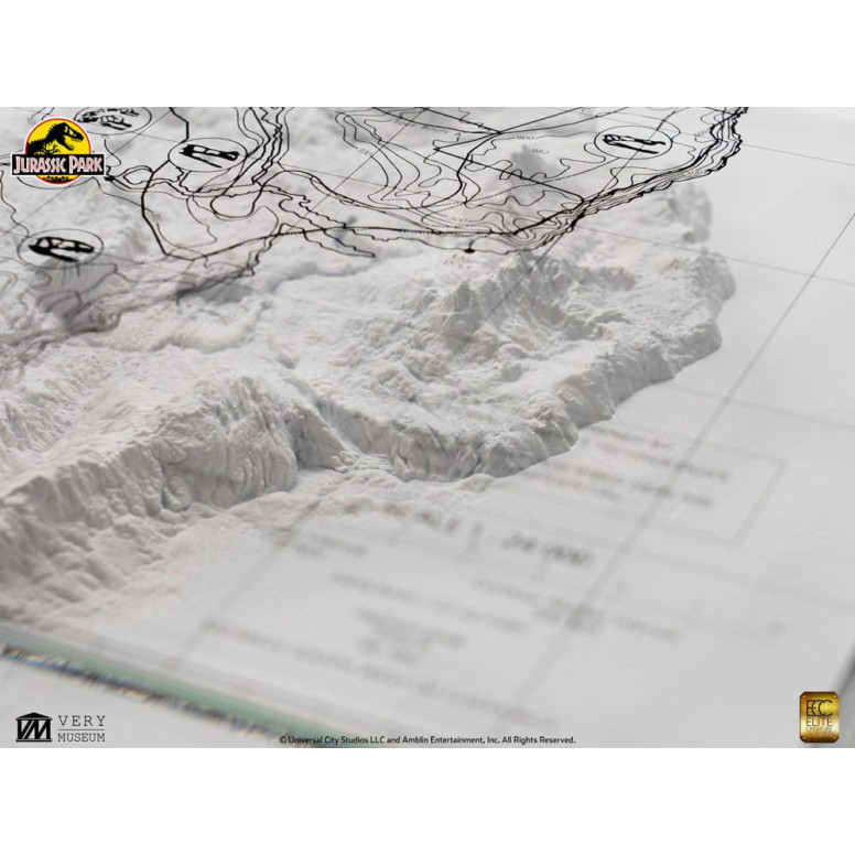 ECC Elite Creature Collectibles - Jurassic Park Mappa topografica di Isla Nublar
