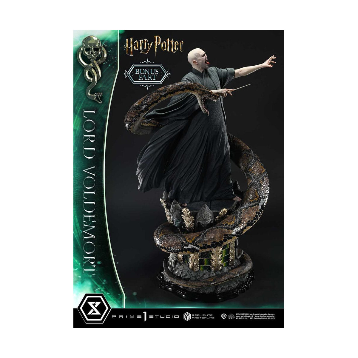 Prime 1 Studio - Statuetta Harry Potter Real Elite Masterline Series 1/4 Lord Voldemort Versione Bonus