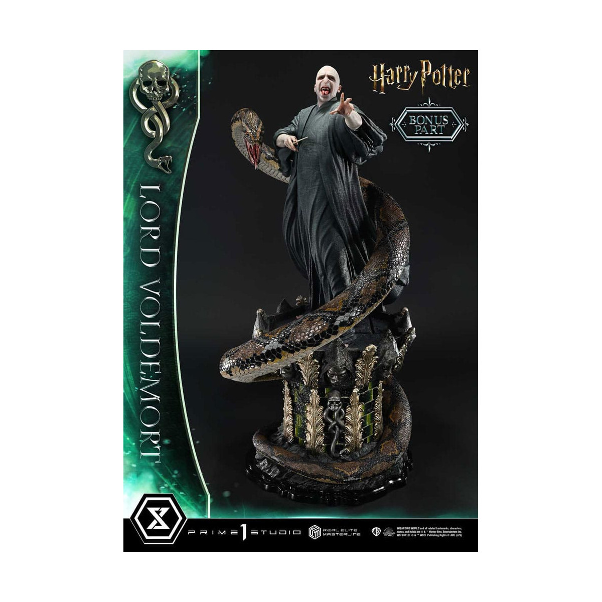 Prime 1 Studio - Statuetta Harry Potter Real Elite Masterline Series 1/4 Lord Voldemort Versione Bonus