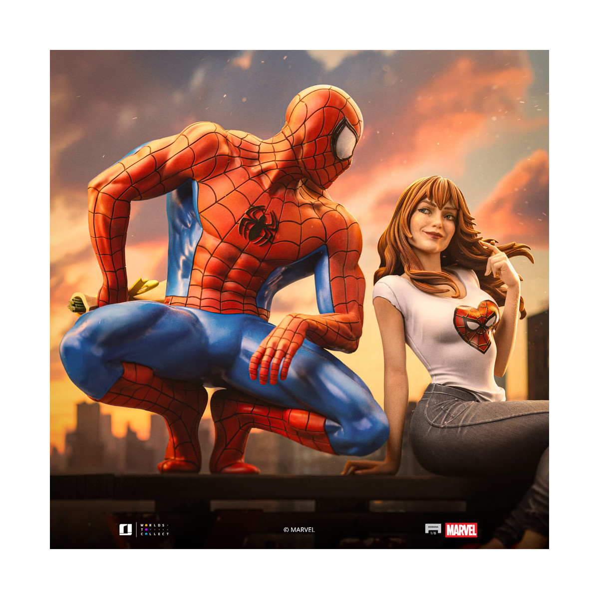 Iron Studios Marvel Comics - Spider-Man e MJ Diorama 1/6