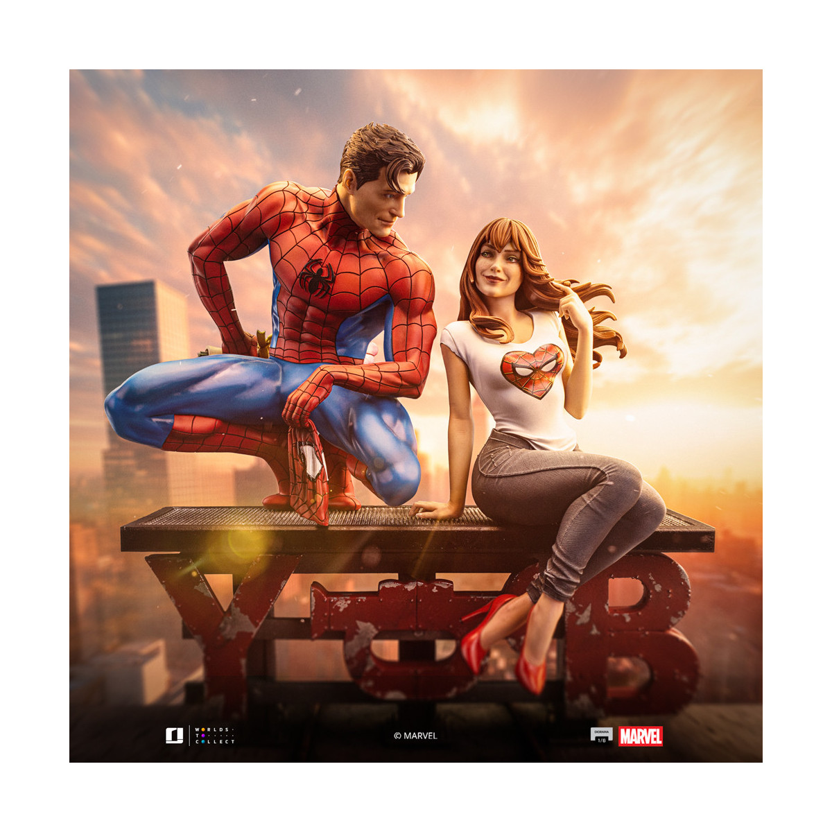 Iron Studios Marvel Comics - Spider-Man e MJ Diorama 1/6