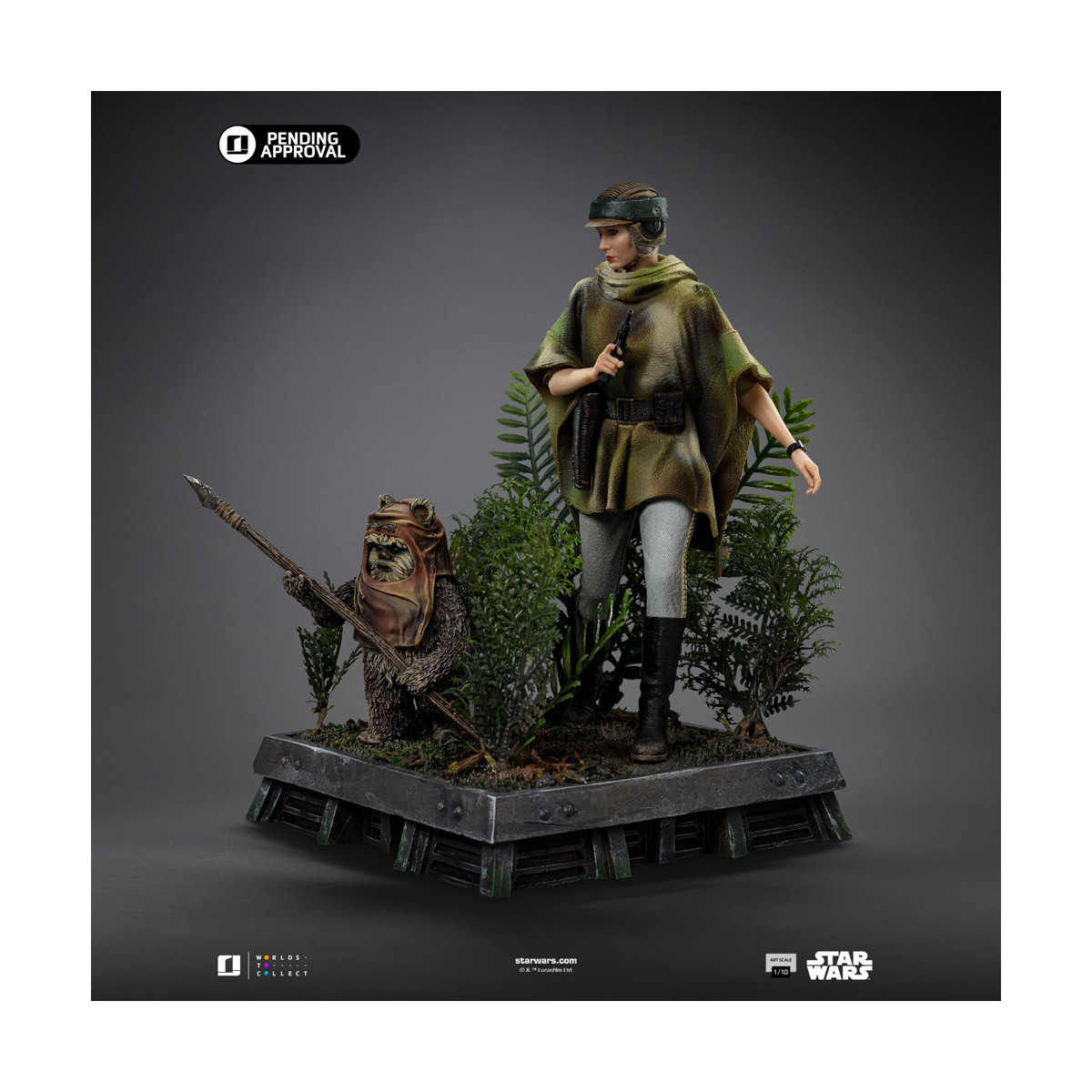 Iron Studios Star Wars - Leia e Wicket Art Scale 1/10 - Il ritorno dello Jedi