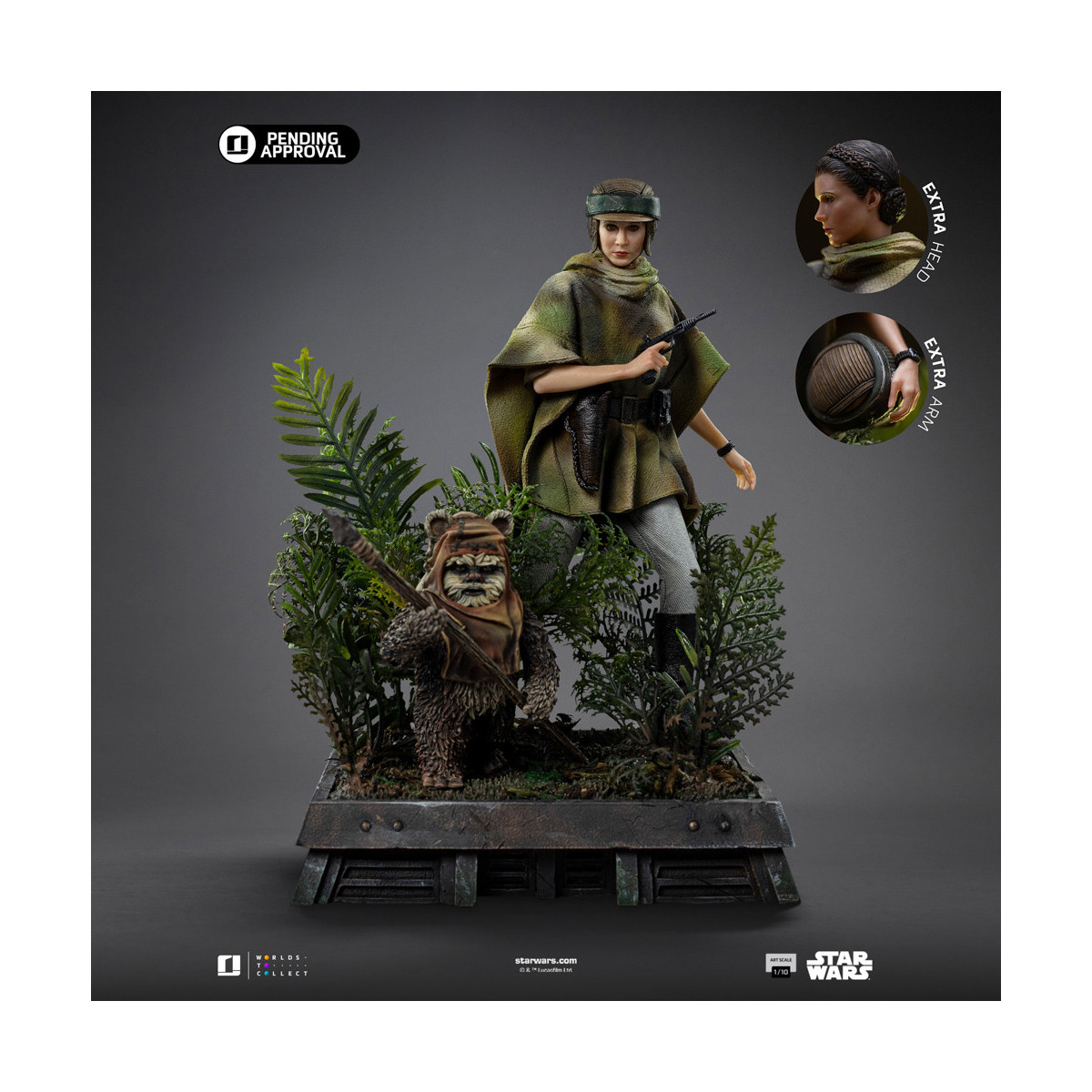 Iron Studios Star Wars - Leia e Wicket Art Scale 1/10 - Il ritorno dello Jedi