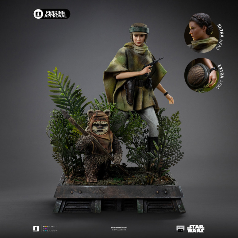 Iron Studios Star Wars - Leia e Wicket Art Scale 1/10 - Il ritorno dello Jedi