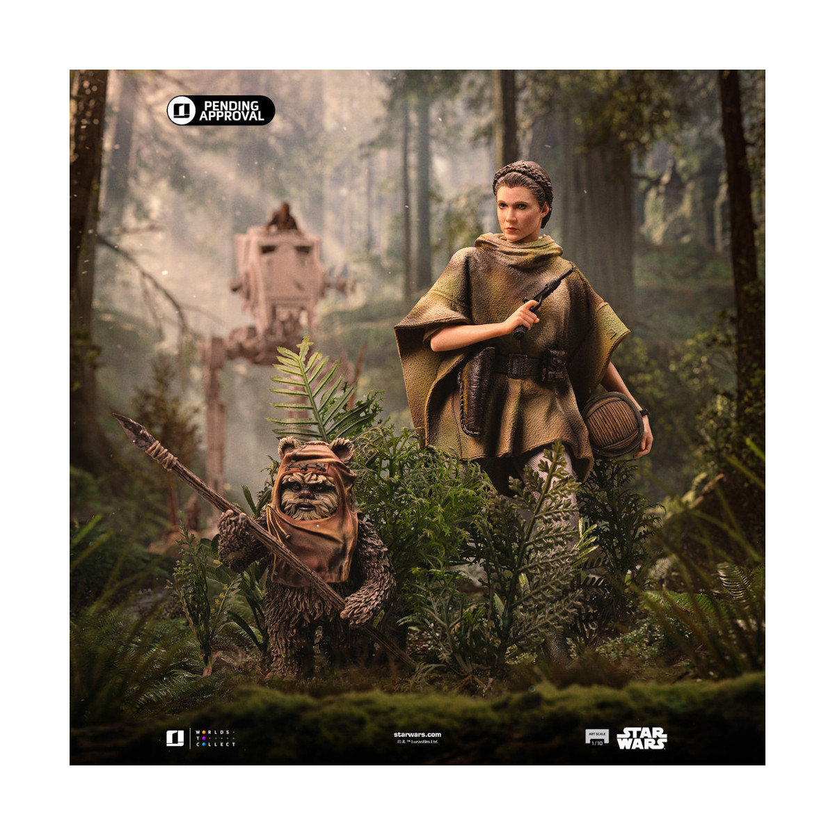 Iron Studios Star Wars - Leia e Wicket Art Scale 1/10 - Il ritorno dello Jedi